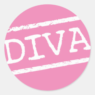 "DIVA" CLASSIC ROUND STICKER