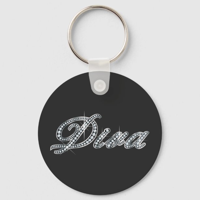 Diva "Diamond Bling"  Key Ring (Front)