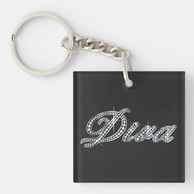 Diva "Diamond Bling"  Key Ring (Front)