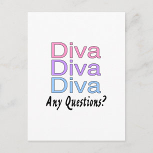 Diva Diva Diva Postcard