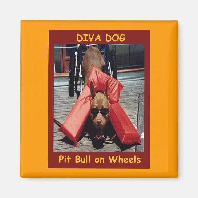 DIVA DOG Chillin' Refrigerator Magnet (Front)