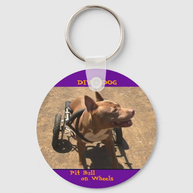 DIVA DOG Rollin' in Style Key Ring (Front)