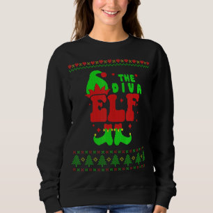 Diva Elf Family Matching Ugly Sweater Christmas Pj