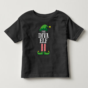 Diva Elf Matching Family Group Christmas Party Toddler T-Shirt