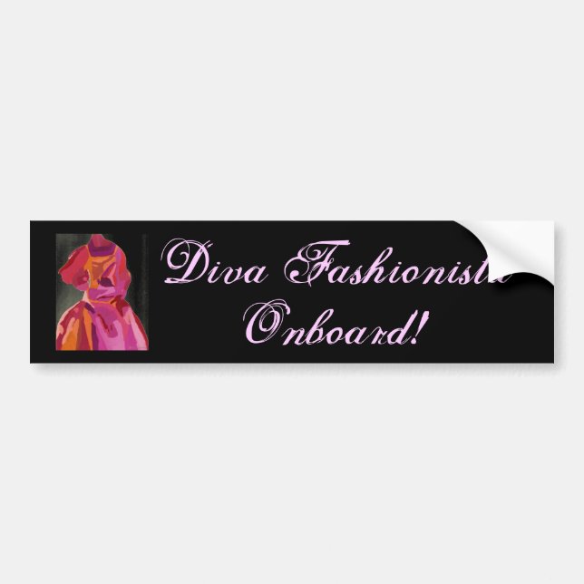 Diva Fashionista Autumn Reds Bumper Sticker (Front)