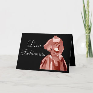 Diva Fashionista In Neutral Invitation