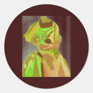 Diva Fashionista In Spring Classic Round Sticker
