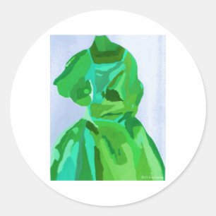 Diva Fashionista In Summer Classic Round Sticker