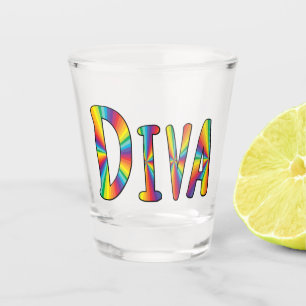DIVA Gay Pride Rainbow Flag  Fabulous LGBT LGBTQ   Shot Glass