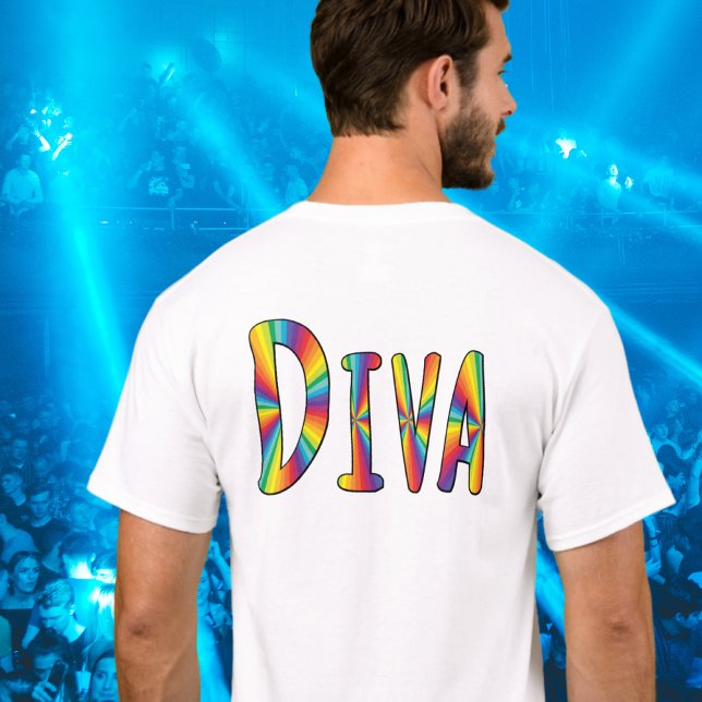 DIVA Gay Pride Rainbow Flag  Fabulous LGBT LGBTQ T-Shirt (Creator Uploaded)
