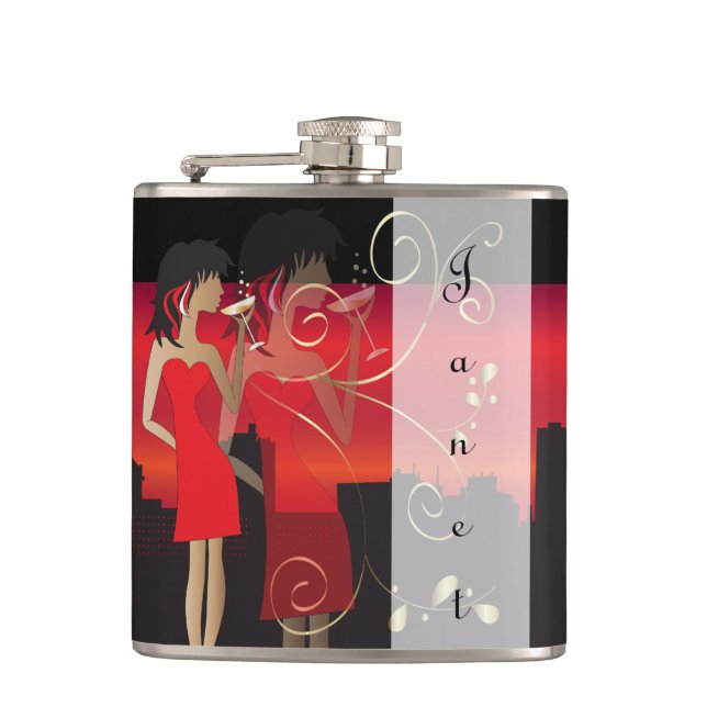Diva Girls Night Out Hip Flask (Front)