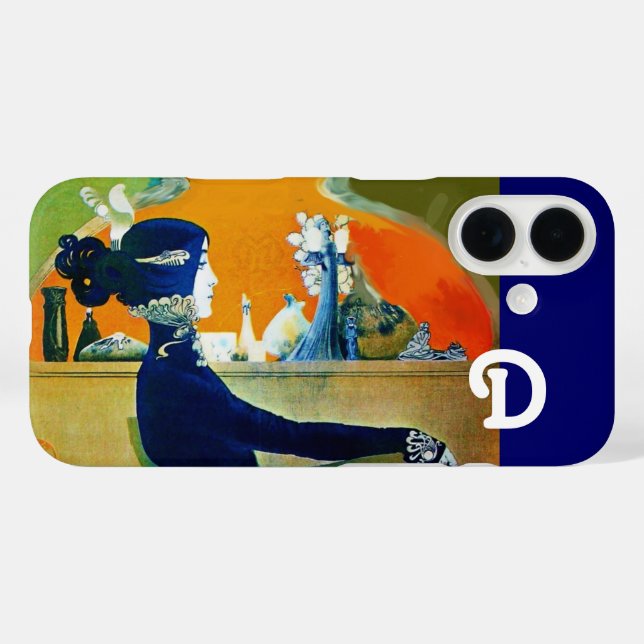 DIVA IN BLUE ,BEAUTY FASHION MONOGRAM Case-Mate iPhone CASE (Back (Horizontal))