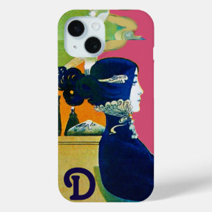 DIVA IN BLUE ,BEAUTY FASHION MONOGRAM  iPhone 15 CASE