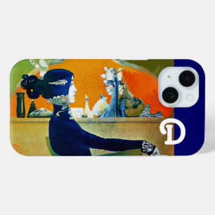 DIVA IN BLUE ,BEAUTY FASHION MONOGRAM iPhone 15 CASE