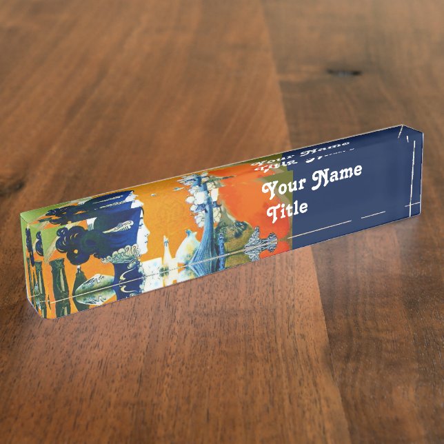 DIVA IN BLUE ,BEAUTY FASHION NAMEPLATE (Side)