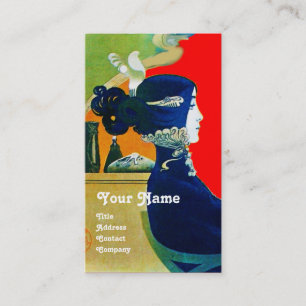 DIVA IN BLUE MONOGRAM Beauty Salon ,Makeup Artist Business Card