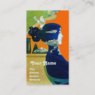 DIVA IN BLUE MONOGRAM Beauty Salon ,Makeup Artist Business Card