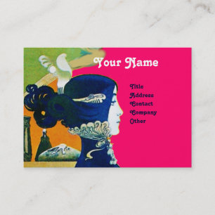 DIVA IN BLUE MONOGRAM Beauty Salon ,Makeup Artist Business Card