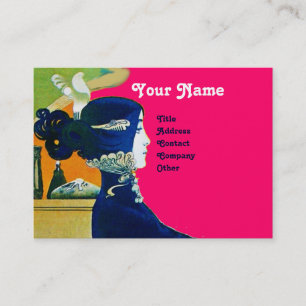 DIVA IN BLUE MONOGRAM Beauty Salon ,Makeup Artist Business Card