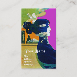 DIVA IN BLUE MONOGRAM Beauty Salon ,Makeup Artist Business Card