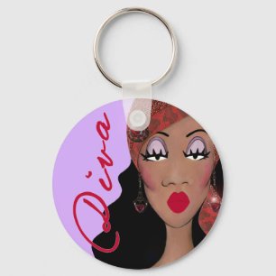 "DIVA is a four letter word..." Keychain