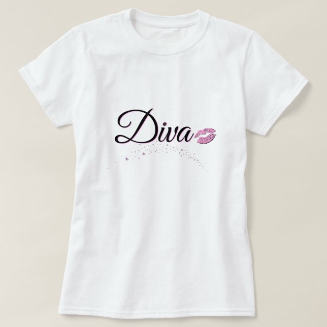 Diva Kiss T-Shirt (Design Front)