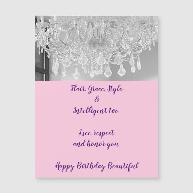 DIVA Life Flair Happy Birthday Magnetic Card (Front)