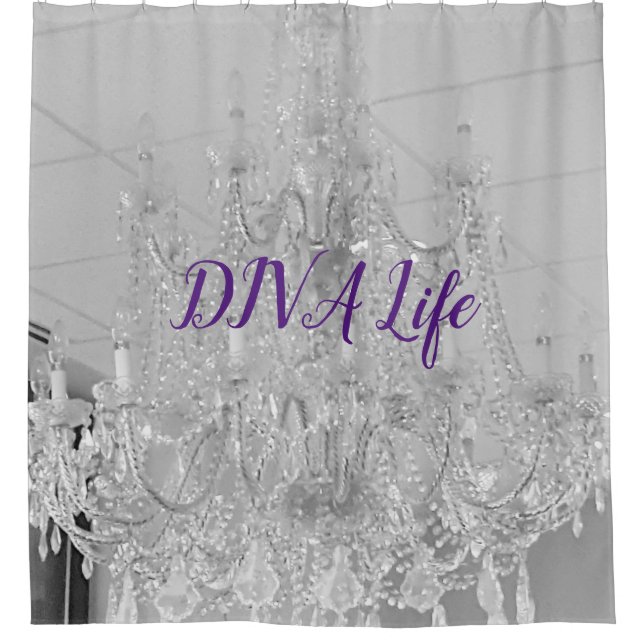 DIVA Life Lights Shower Curtain (Front)