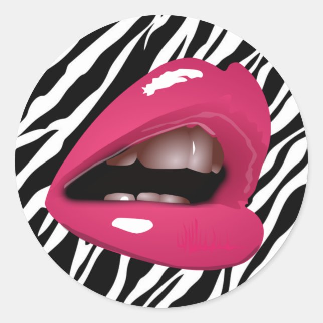 DIVA Lips Collection Classic Round Sticker (Front)