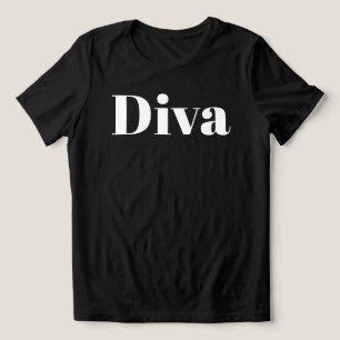 Diva Minimalist Chic Funny T-Shirt Tri-Blend Shirt