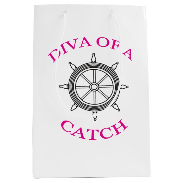 "Diva of a Catch” Medium Gift Bag (Front)