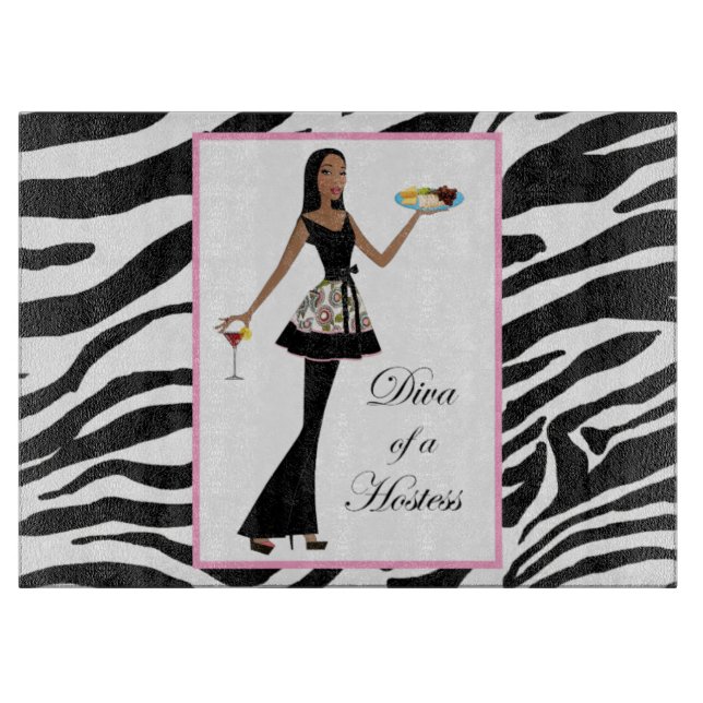 "Diva of a Hostess" Cutting Board (Front)