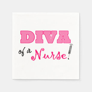 "DIVA of a Nurse" Paper Napkins