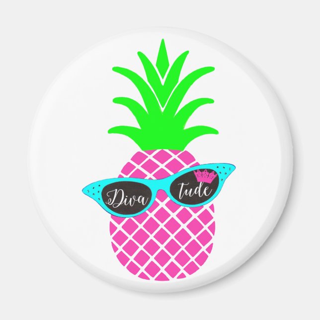 Diva of a Pineapple! Magnet (Front)