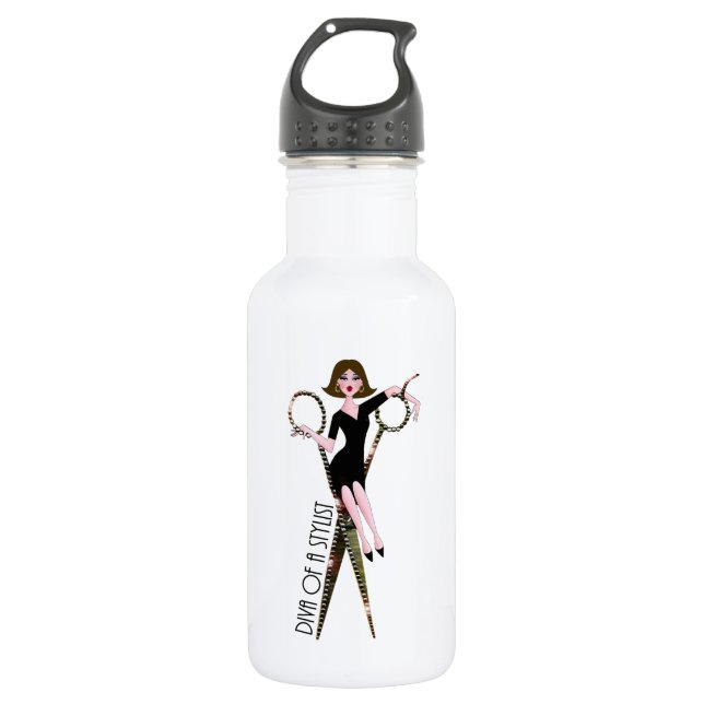 "Diva of a Stylist"  532 Ml Water Bottle (Front)