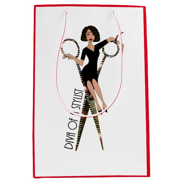 “Diva of a Stylist” Medium Gift Bag (Front)