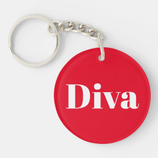 Diva Opera Singer Actor Stylish Music Themed Red Key Ring
