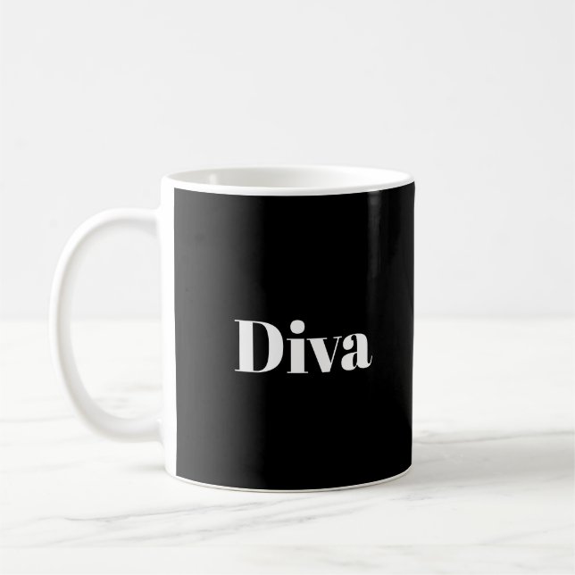 Diva Opera Singer Musician Performer Music Themed Coffee Mug (Left)