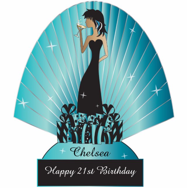 Diva Party Girl Standing Photo Sculpture (Front)