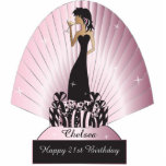 Diva Party Girl Standing Photo Sculpture<br><div class="desc">Free-standing Party Girl Cutouts. Makes a great conversation starter! This adorable DIY party table/cake topper will be a giant hit at her party. ✔NOTE: ONLY CHANGE THE TEMPLATE AREAS NEEDED! 😀 If needed, you can remove the text and start fresh adding whatever text and font you like. 📌If you need...</div>