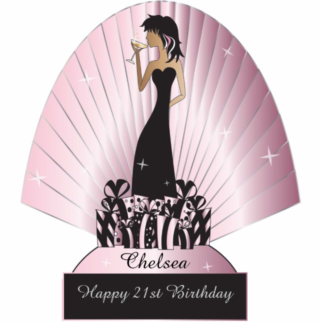 Diva Party Girl Standing Photo Sculpture (Front)