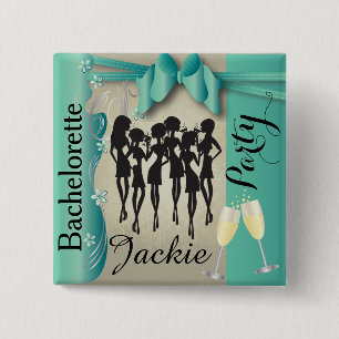 Diva Party Girls 15 Cm Square Badge