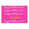 Diva Pink and White Birthday Song Personalised