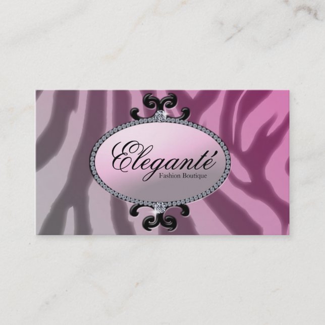 Diva pink business card (Front)