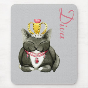 Diva Princess Kitty Mousepad