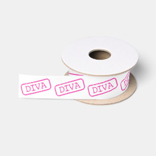 DIVA Stamped Ribbon Satin Ribbon