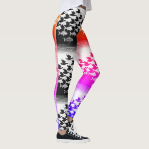 Diva Style colourful and black and white leggings