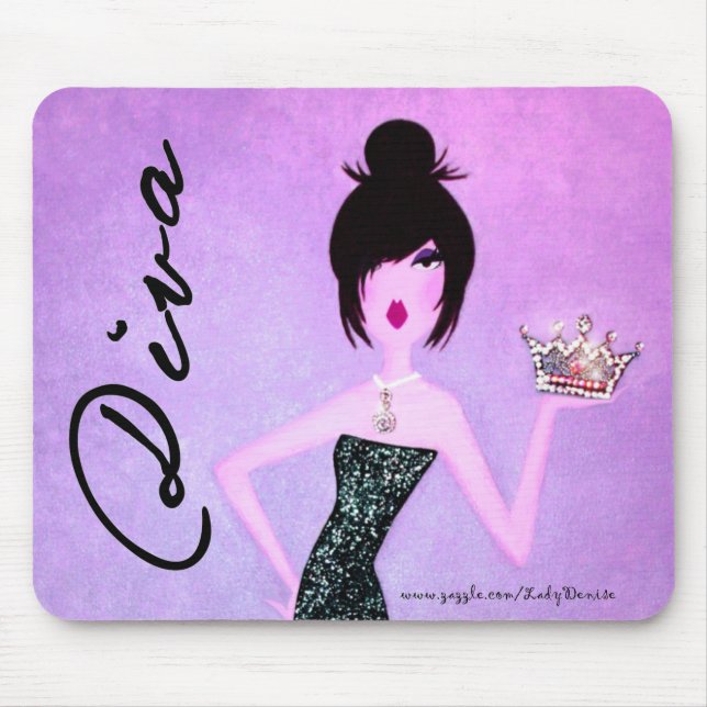 DIVA With a Tiara mousepad (Front)
