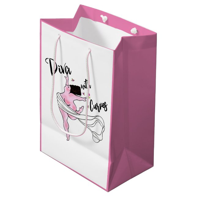 "Diva With Curves" Gift Bag (Front Angled)