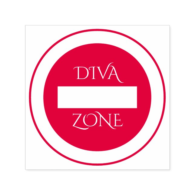 "Diva Zone" Rubber Stamp (Design)